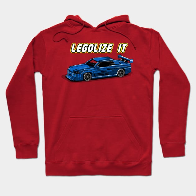 Nissan Skyline GT-R R34 - Legolize it Hoodie by rizadeli